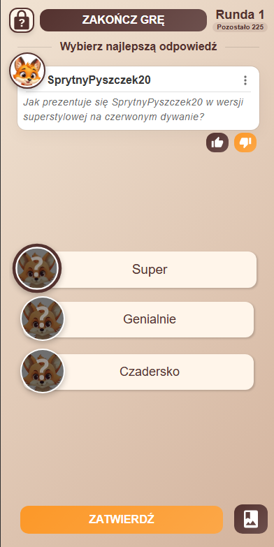 Ekran rozgrywki Fox Tales — wybór najlepszej odpowiedzi