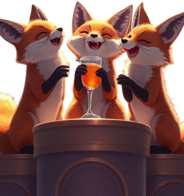 Ekipa lisów Fox Tales na imprezie